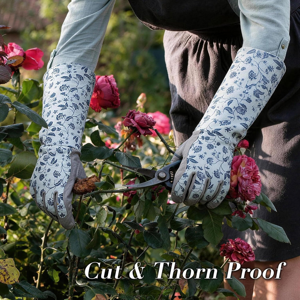 Gardening Gloves for Women Long Sleeve, Light Protective Gloves for Yard and Outdoor Work, Best Garden Gifts for Gardener