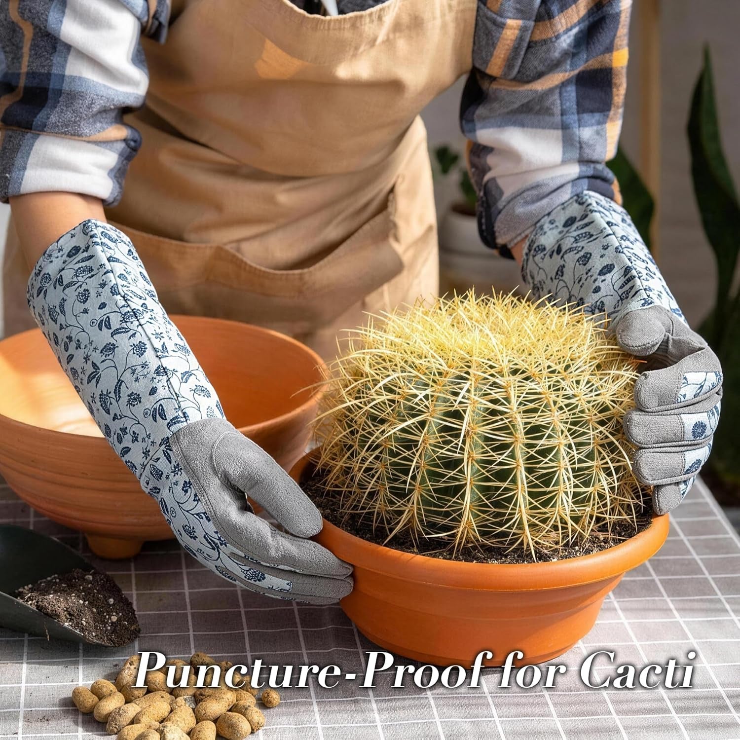 Gardening Gloves for Women Long Sleeve, Light Protective Gloves for Yard and Outdoor Work, Best Garden Gifts for Gardener